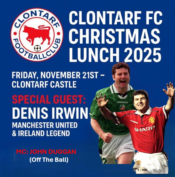 Clontarf FC Christmas Lunch Nov 21st 2025