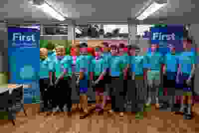 Clontarf FC Junior Referees with kits sponsored by Member First Credit Union
